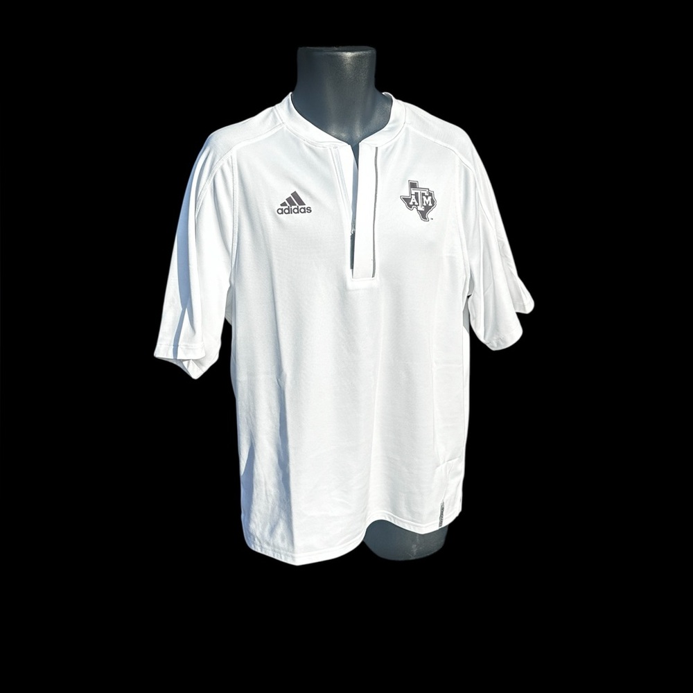 Adidas Texas A & M Aggies men's white maroon sideline short sleeve size Medium